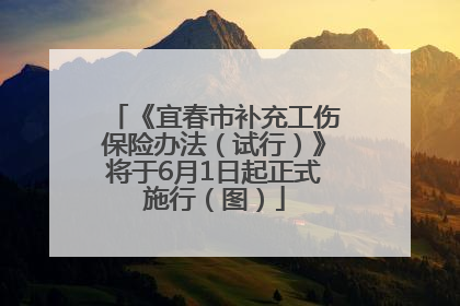 《宜春市补充工伤保险办法（试行）》将于6月1日起正式施行（图）