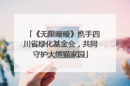 《无限暖暖》携手四川省绿化基金会，共同守护大熊猫家园