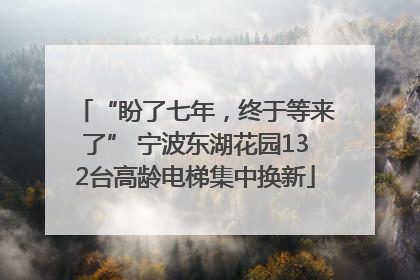 “盼了七年，终于等来了” 宁波东湖花园132台高龄电梯集中换新