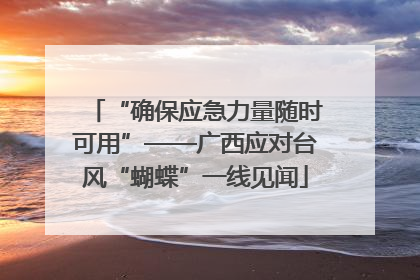 “确保应急力量随时可用”——广西应对台风“蝴蝶”一线见闻