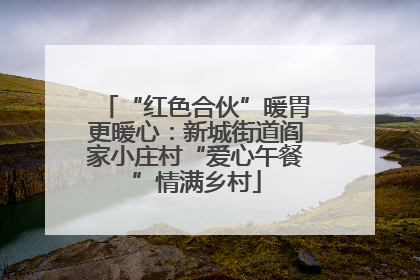 “红色合伙”暖胃更暖心：新城街道阎家小庄村“爱心午餐”情满乡村