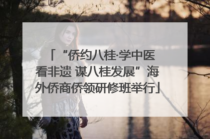 “侨约八桂·学中医 看非遗 谋八桂发展”海外侨商侨领研修班举行
