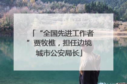 “全国先进工作者”贾牧樵，担任边境城市公安局长