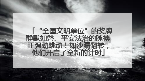 “全国文明单位”的奖牌静默如磐、平安法治的脉搏正强劲跳动！如沙漏翻转，他们开启了全新的计时
