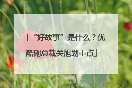 “好故事”是什么？优酷副总裁关旭划重点