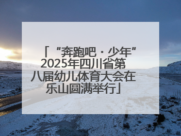 “奔跑吧・少年”2025年四川省第八届幼儿体育大会在乐山圆满举行