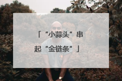 “小蒜头”串起“金链条”