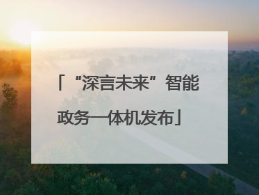 “深言未来”智能政务一体机发布