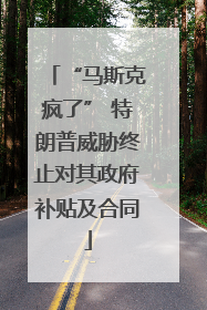“马斯克疯了” 特朗普威胁终止对其政府补贴及合同
