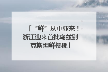 “鲜”从中亚来！浙江迎来首批乌兹别克斯坦鲜樱桃