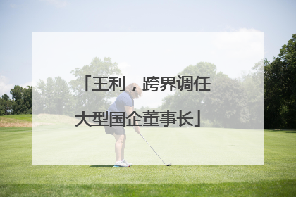 王利，跨界调任大型国企董事长