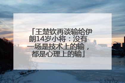 王楚钦再谈输给伊朗14岁小将：没有一场是技术上的输，都是心理上的输