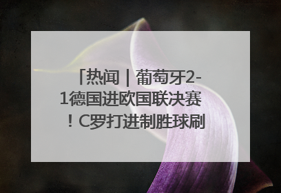 热闻｜葡萄牙2-1德国进欧国联决赛！C罗打进制胜球刷爆3大纪录！