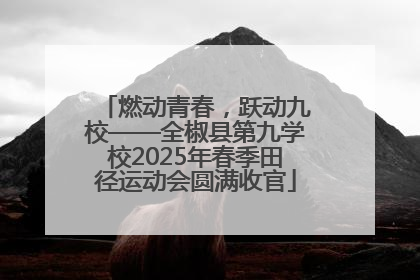 燃动青春，跃动九校——全椒县第九学校2025年春季田径运动会圆满收官