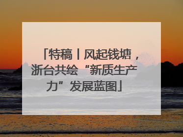 特稿丨风起钱塘，浙台共绘“新质生产力”发展蓝图