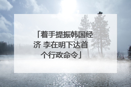 着手提振韩国经济 李在明下达首个行政命令