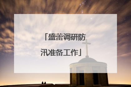 盛蕾调研防汛准备工作