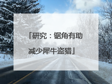 研究：锯角有助减少犀牛盗猎