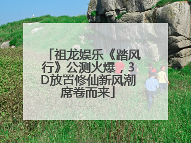 祖龙娱乐《踏风行》公测火爆，3D放置修仙新风潮席卷而来