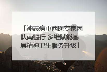 神志病中西医专家团队南疆行 多维赋能基层精神卫生服务升级