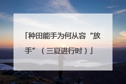 种田能手为何从容“放手”（三夏进行时）