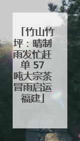 竹山竹坪：晴制雨发忙赶单 57吨大宗茶冒雨启运福建