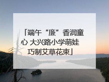 端午“廉”香润童心 大兴路小学萌娃巧制艾草花束