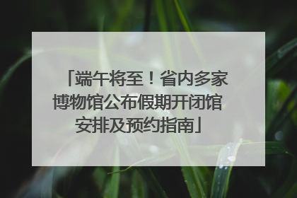 端午将至！省内多家博物馆公布假期开闭馆安排及预约指南