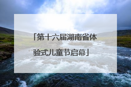 第十六届湖南省体验式儿童节启幕