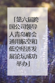 第六届跨国公司领导人青岛峰会通用航空和低空经济发展论坛成功举办