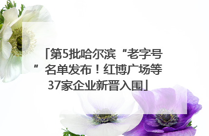 第5批哈尔滨“老字号”名单发布！红博广场等37家企业新晋入围