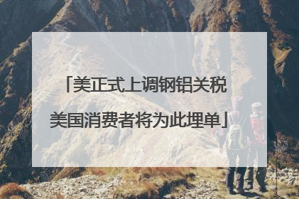 美正式上调钢铝关税 美国消费者将为此埋单