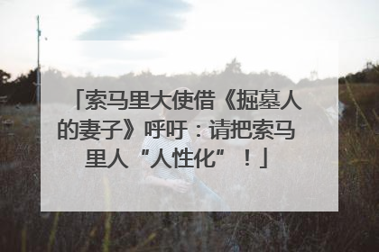 索马里大使借《掘墓人的妻子》呼吁：请把索马里人“人性化”！