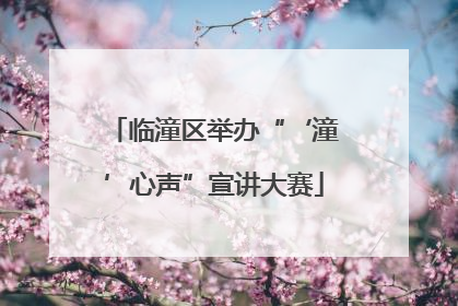 临潼区举办“‘潼’心声”宣讲大赛
