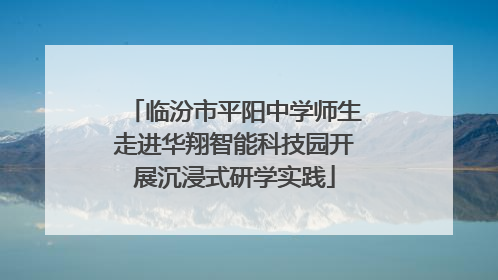 临汾市平阳中学师生走进华翔智能科技园开展沉浸式研学实践