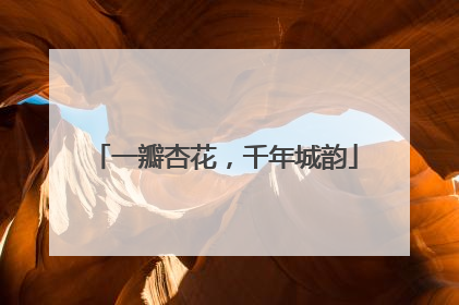 一瓣杏花，千年城韵
