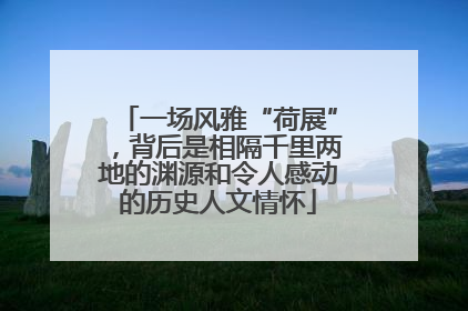 一场风雅“荷展”，背后是相隔千里两地的渊源和令人感动的历史人文情怀