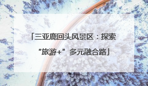 三亚鹿回头风景区：探索“旅游+”多元融合路