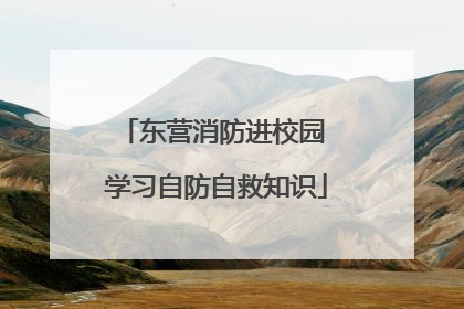 东营消防进校园 学习自防自救知识