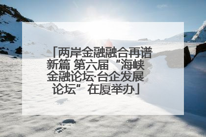两岸金融融合再谱新篇 第六届“海峡金融论坛·台企发展论坛”在厦举办