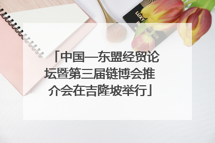 中国—东盟经贸论坛暨第三届链博会推介会在吉隆坡举行
