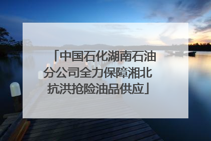 中国石化湖南石油分公司全力保障湘北抗洪抢险油品供应