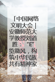 中国网络文明大会｜安徽师范大学教授刘道胜：“E”览徽风，构筑中华民族共有精神家园