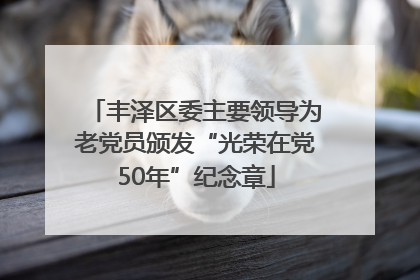 丰泽区委主要领导为老党员颁发“光荣在党50年”纪念章