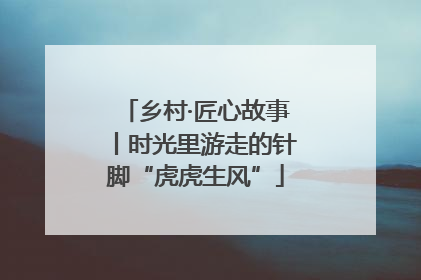 乡村·匠心故事丨时光里游走的针脚“虎虎生风”