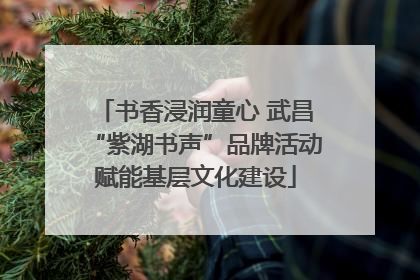 书香浸润童心 武昌“紫湖书声”品牌活动赋能基层文化建设