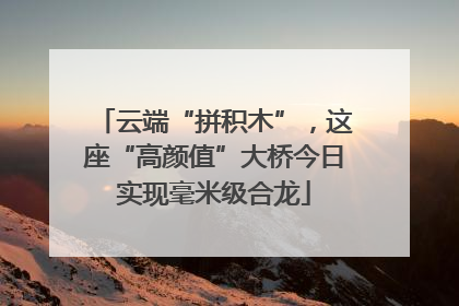 云端“拼积木”，这座“高颜值”大桥今日实现毫米级合龙
