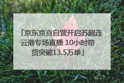 京东京喜自营开启苏超连云港专场直播 10小时带货突破13.5万单