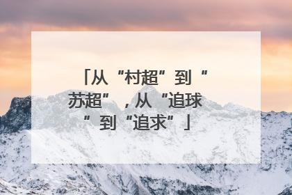 从“村超”到“苏超”，从“追球”到“追求”