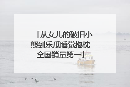 从女儿的破旧小熊到乐瓜睡觉抱枕全国销量第一